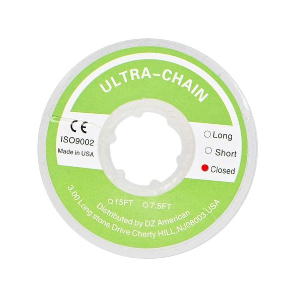 RZJZGZ Clear Dental Orthodontic Elastic Chain Power Chains Brace Orthodontic Spool Elastic Rubber Band (Closed)