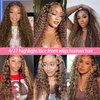 BLOCKICE Ombre Lace Front Wig Human Hair Wigs for Black Women 4/27 highlight lace front wigs human hair Honey Blonde 13x4 Deep Wave Lace Frontal Wig Pre Plucked 26 Inch