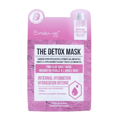 The Crème Shop Korean Skincare Beauty Full Facial Advanced Sheet Daily Natural Essence easy-to-use Soothing - Pink Clay Sheet Mask