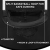 Trampoline Basketball Hoop, Breakaway Rim for Dunking Trampoline Basketball Attachment with Mini Basketballs Trampoline Accessory for Kids Adults Indoor Outdoor Use (Black)