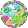 Treasures Gifted Girl Dinosaur Plates 16ct - 9 Inch Little Dinosaur Party Plates - Girl Dinosaur Party Decorations - Dinosaur Decorations for Birthday Party - Girl Dinosaur Party Supplies