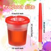 40 Pieces Spill Proof Paint Cups with Paint Brushes for Kids Paint Cups with Lids for Kids Toddler Painting Tools Brushes for Watercolor, Tempera, Washable, Acrylic, Crafts