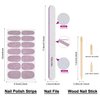 DANNEASY 24 Sheets Nail Polish Stickers Full Nail WrapsSolid Color Nail Polish Strips for Women Gel Nail Strips Self Adhesive Fingernail Stickers Manicure Kit with Nail File, Cuticle Stick