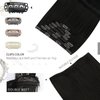 Moresoo Clip in Hair Extensions Human Hair Black 24inch Double Weft Human Hair Clip in Extensions Natural Black Remy Hair Extensions Clip in Human Hair Full Head 7pcs 120grams