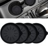 LEORAY Car Coasters for Cup Holder Silicone Car Cup Holder Coasters (4 Pack Original)