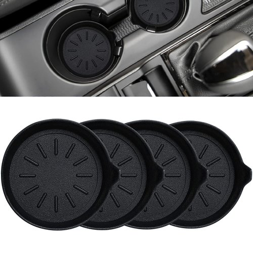 LEORAY Car Coasters for Cup Holder Silicone Car Cup Holder Coasters (4 Pack Original)