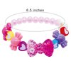 SIELEVIN 9 PCS Cute Kids Bracelets for Girls Pink LOVE Beaded Bracelets Little Girls Toddler Costume Jewelry Princess Party Favors Pretend Play Birthday Easter Christmas Valentines Gift for Kids