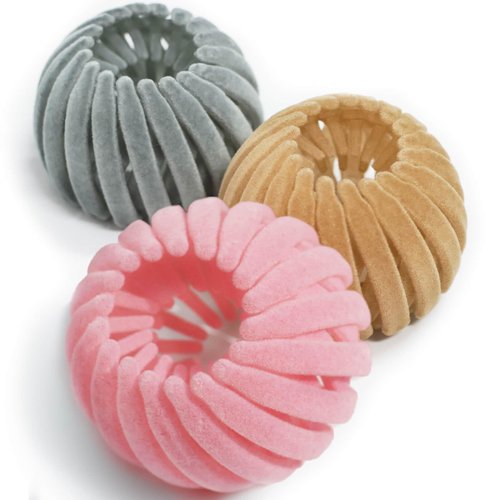 Sizobi 3 Pcs Hair Ties Hair Clip Holder, Expandable Bird Nest Ponytail Holders, Hair Accessories For Women, Scrunchies for Thin Thick Fine Curly Long Hair