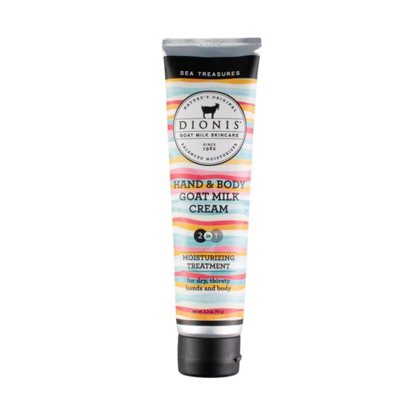 Dionis Goat Milk Skincare 3.3oz Sea Treasures Scented Hand & Body Cream - Travel Size Hand Lotion, Hydrating & Moisturizing