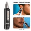VEAGINS Nose Hair Trimmer for Men Wet Dry Facial Ear Hair Clipper with Vacuum System & Hypoallergenic Dual-Edge Blade Battery Operated Waterproof NT11