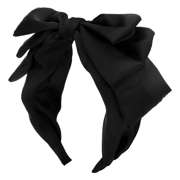 Jaciya Bow Headbands for Women Non Slip Fashion Knotted Black Headband with Bow Girls Bunny Ears Head Band Hair Accessories Diademas Para Mujer De Moda