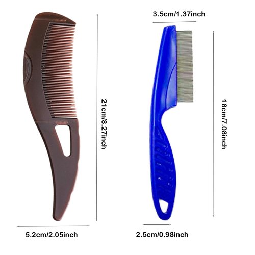 5pack Dandruff Comb Scalp Psoriasis Comb Stainless Steel Fine Tooth Comb Dandruff Removal Comb Multifunctional Hair Grooming Scalp Sweep Detoxing Comb for Women and AdultsS Dandruff Removal (Blue)