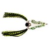 Scum Frog Scumdog Topwater Bass Fishing Hollow Body Frog Lure with Weedless Hooks, Natural Black & Green, 5/8 Ounce