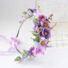 Vivivalue Wedding Flower Crown Girl Flower Headband Hair Wreath Floral Headpiece Halo Party Prom Photos Purple