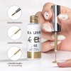 RARJSM Metallic Gel Liner Nail Art Silver Bronze Gold 2pcs Set Mirror Chrome 3D Effect Gel Nail Polish 8ml Build in Thin Brush Metal Painted Drawing Stripper Gel Polish Curing Requires for Home Salon