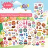 UVUXO Dessert Cake Temporary Tattoos for kids - 10 Sheets Ice Cream and Donuts Tattoos Temporary for Girls Dessert Cake Birthday Party Supplies for Kids