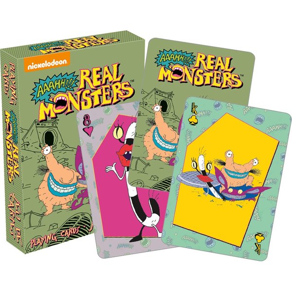 AQUARIUS Real Monsters Playing Cards - Ahhh! Real Monsters Themed Deck of Cards for Your Favorite Card Games - Officially Licensed Nickelodeon Merchandise & Collectibles