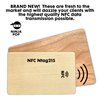 Ninja Pop 3pcs - Reddish-Brown Cherry Wood NFC Ntag215 NFC Cards - Laser Engraver Ready - Custom Digital Business Cards