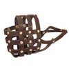 Real Leather Dog Basket Muzzle #107 Brown - Pit Bull, Amstaff (Circumference 12", Snout Length 3.5")