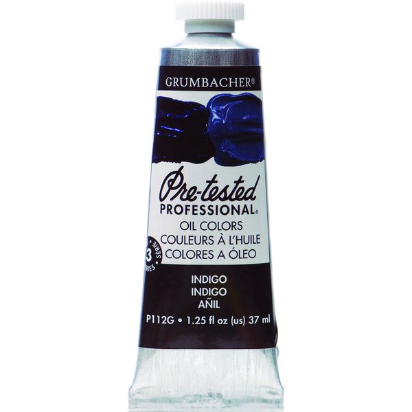 Grumbacher Pre-Tested Oil Paint, 37ml/1.25 Ounce, Indigo (P112G)