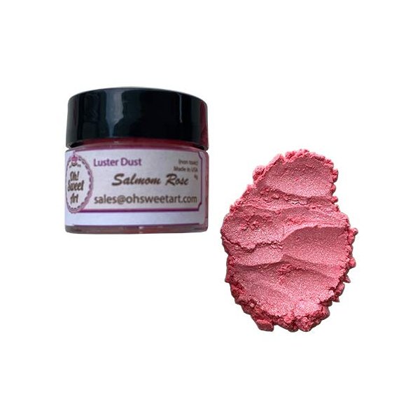SALMON ROSE Luster Dust (4 grams container) By Oh! Sweet Art Corp
