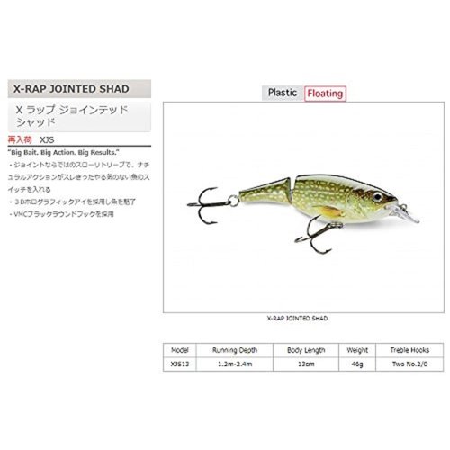 Rapala X-Rap Jointed Shad 13 Fishing lure (Silver, Size- 5.25)