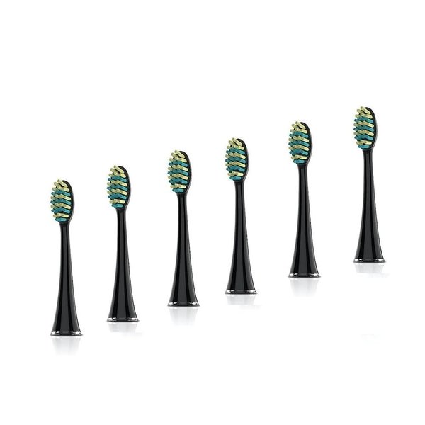 Voom Sonic Pro 7 Series Replacement Brush Heads Black/WHITE