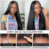 200 Density HD Lace Front Wigs Human Hair 24 Inch 13x4 Straight Lace Frontal Wear and Go Wigs Pre Cut Lace,Glueless Wigs Human Hair Pre Plucked With Baby Hair
