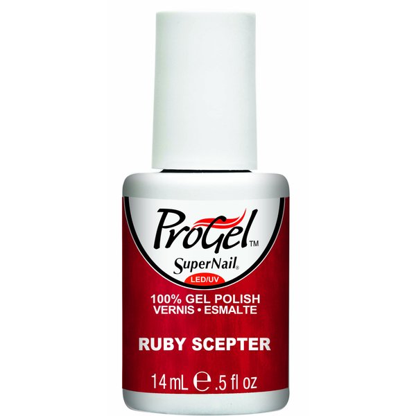 Supernail Gel Polish for Nails, Ruby Scepter Shimmer, 0.5 Fluid Ounce