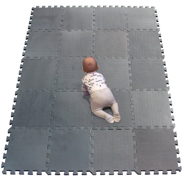 YIMINYUER® 20 Tiles (30cm×30cm×1cm Each Tile) Baby Soft Puzzle Play Mats, Kids Thick EVA Foam Floor, Toddlers & Children's Soft Interlocking Mat R12G301020