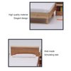 SUNGOOYUE 1:12 Dollhouse Double Bed Model, Mini Portable Oak Material Bed Furniture Decoration for Dollhouse Accessories