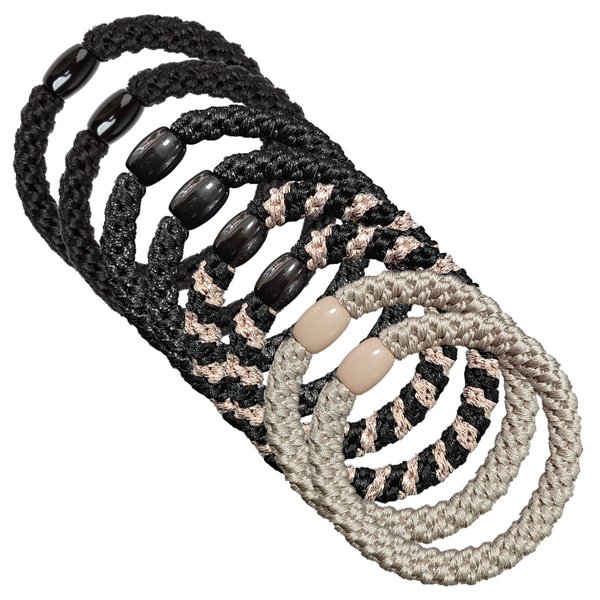 CXWLJL 8Pcs Mixed Colour Hair Ties, Elastic Hair Ties, Soft and Good Elasticity - Style 1