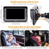 DoHonest Baby Car Camera HD 1080P: 360° Rotating Plug and Play Easy Install 3 Mins Rear Facing Car Baby Monitor with Camera Crystal Night Vision Backseat Camera Two Kids -V33