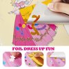 Tudaymol 4-in-1 Art & Craft Activity – DIY Dress Up Stickers, Makeup Kit, Foil & Gems Art, Creative Princess Fun, Costume Ideas & Accessories, Travel Toy, Gifts for Girls Ages 4-8-12