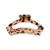 TELETIES - Medium Open Claw Clip - Strong Grip, Bendable Teeth, Comfortable Open Cutout Design - Ideal for Long, Thin to Medium, Curly, or Wavy Hair - For All Hair Textures - Blonde Tortoise