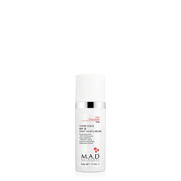 M.A.D Skincare Hyper Sheer SPF 50 Daily Moisturizer 1.7 oz. …