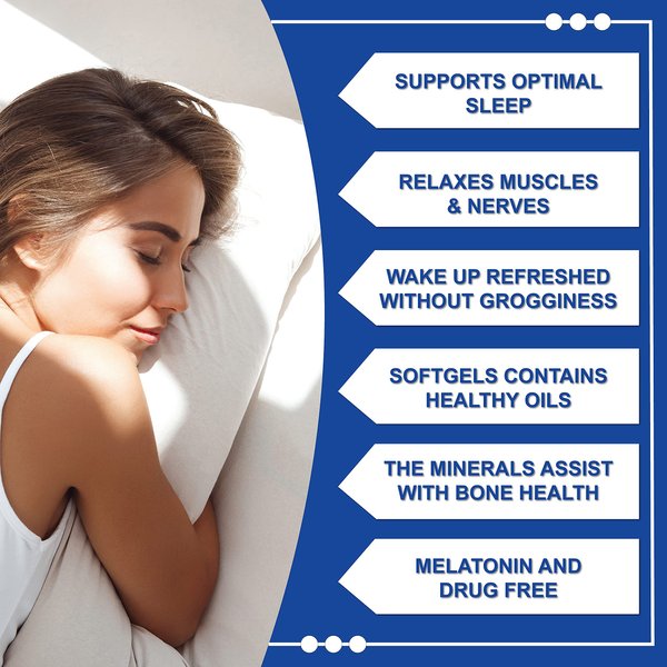 Nutrition Breakthroughs Sleep Minerals II, Calcium and Magnesium Softgels for Better Sleep, with Vitamin D and Zinc, Natural Sleep Supplement for Adults and Good for All Ages, 120 Softgels