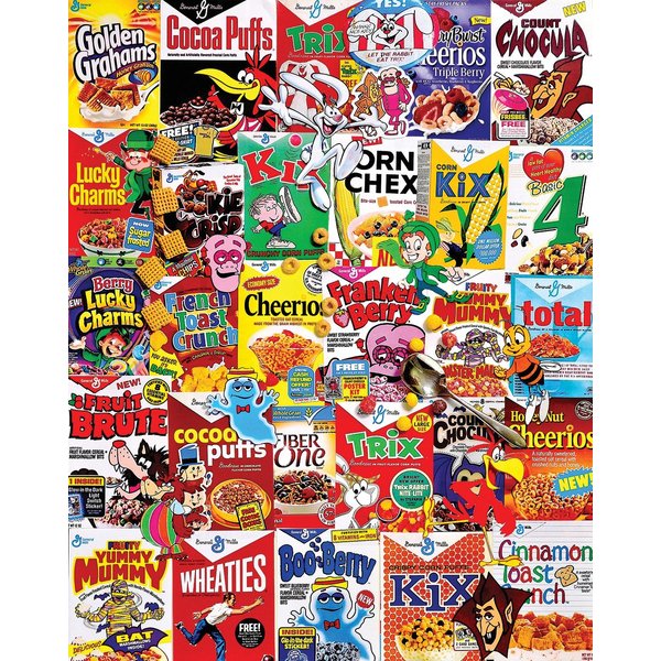 White Mountain Puzzles Cereal Boxes - 1000 Piece Jigsaw Puzzle