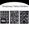 Koogel 281PCS Semi Permanent Tattoo, 12 Sheets Henna Women Tattoo Stencil Temporary Tattoo Stickers for Face Paint Body Art