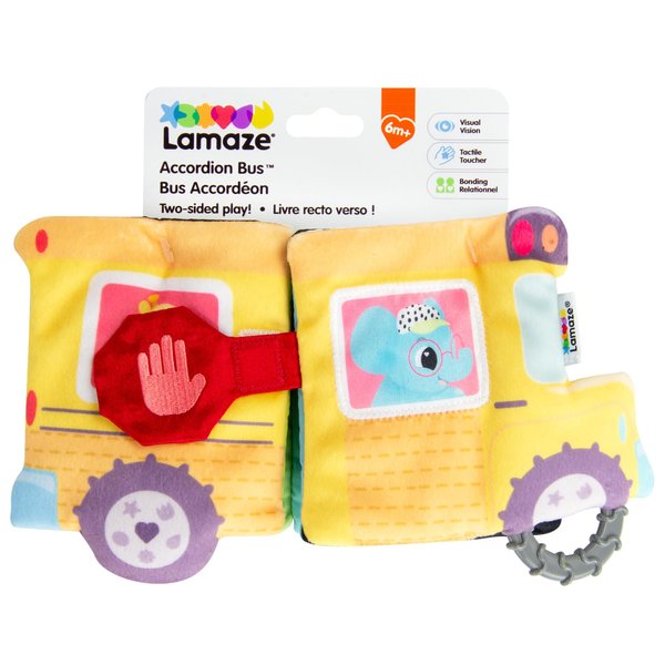 Lamaze Accordion Bus On-The-Go Baby Playmat - Includes Pictures, Baby Mirror - Crinkle Books for Babies - Developmental and Sensory Toys for Infants - Ages 6 Months and Up