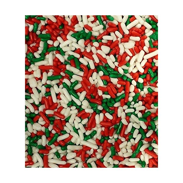 Ice Cream Toppings Jimmie Sprinkles Red green White mix