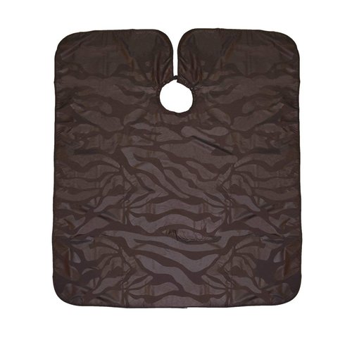 Betty Dain Bleach-proof All Purpose Styling Cape, Material Defends Against Bleach Stains, Color Proof, Chemical Proof, Waterproof, Lightweight Embossed Nylon, Brown
