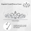 Cinaci 8 Pieces Silver Metal Bridal Wedding Party Prom Rhinestone Headbands Flower Girl Hair Bands Tiaras Crowns Accessories for Brides Bridesmaids Women Girls Teens Kids