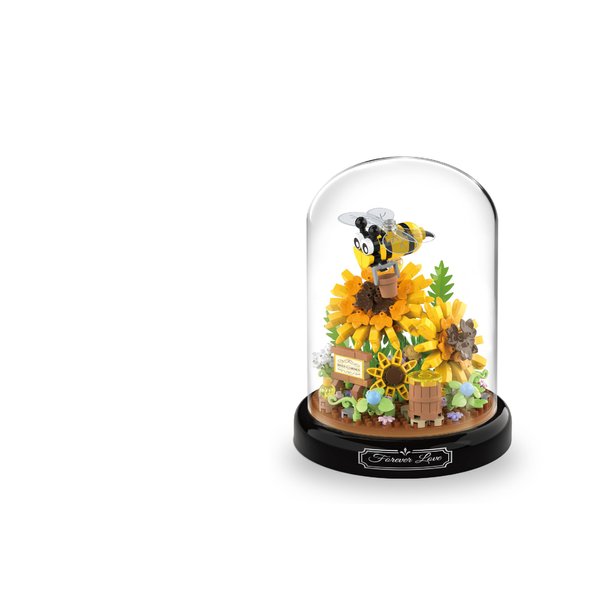 Dookok Flower Bouquet Building Set, Artificial Flowers Micro Building Set for Home Decoration, 548 Pieces Bee and Flower Bouquet Building Toys for Adult Kids Gift