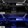 Car LED Strip Lights, LEDCARE 9 in 1 RGB Car Interior Lights with APP & Remote Control, 16 Million Colors Ambient Lighting Kit with 5 Fiber Optic LED Strips & 4 Under Dash Lights, Sync to Music