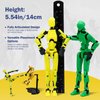 Outgoto Pre-Assembly 3D Printed 5.54'' Dummy13 Action Figure, Multi-Jointed Tian13, Articulated T13 Desktop Decoration,12 in 1 Accessories, Best Birthday Festival Gift (White+White)