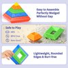 Blocks Building Toys for Toddlers 1-3 3-5, Montessori Pyramid Stacking Blocks Preschool Educational Toys for Ages 2 3 4 5 6 Boys & Girls Learning Stem Sensory Toys Kids Birthday, 45PCS