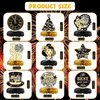 YQUQWN 9 PCS New Year Disco Honeycomb Centerpieces Decorations Happy New Year Honeycomb Centerpieces Black and Gold Table Decorations 2025 New Year Party Decorations New Years Eve Party Supplies 2025