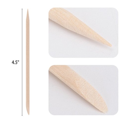 200pcs Orange Sticks for Nails 4.5 inch Double Sided Wooden Cuticle Pusher Remover Nail Art Manicure Pedicure Tool for Manicure Pedicure