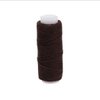 3 Rolls Cotton Sewing Thread Hair Weaving Thread Making Wig Hair Extension Hair Salon Weft Thread Black Brown Beige Thread with 3 Curved Needles (Dark Bown/3Pcs)